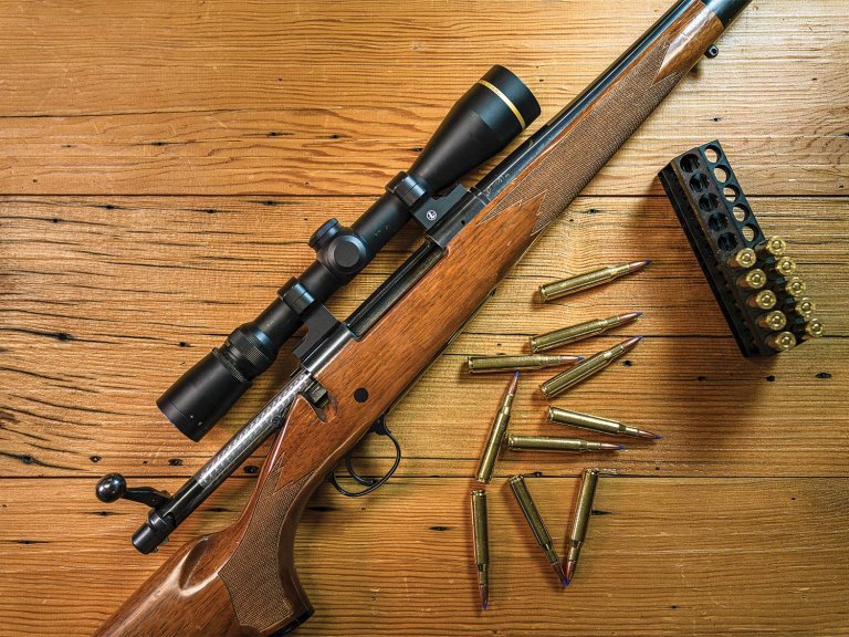 An upgraded Remington rifle.